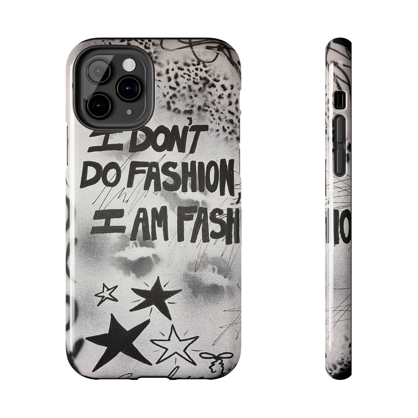 "i am fashion" airbrush iPhone case