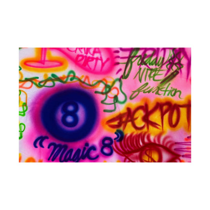 "colorful chaos" airbrush horizontal print