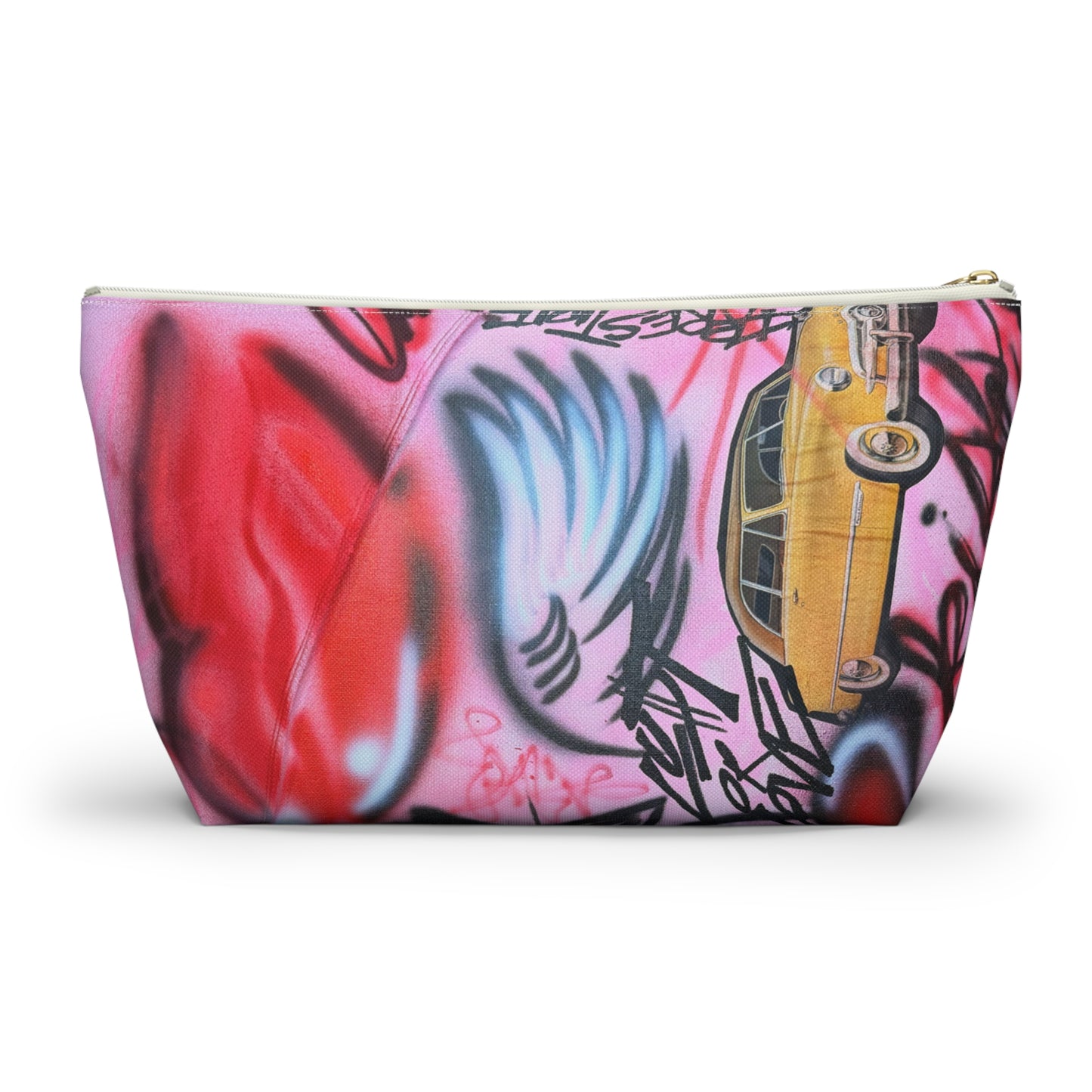 "lust or love" airbrush makeup pouch