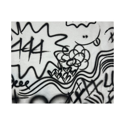 "444" airbrush horizontal print