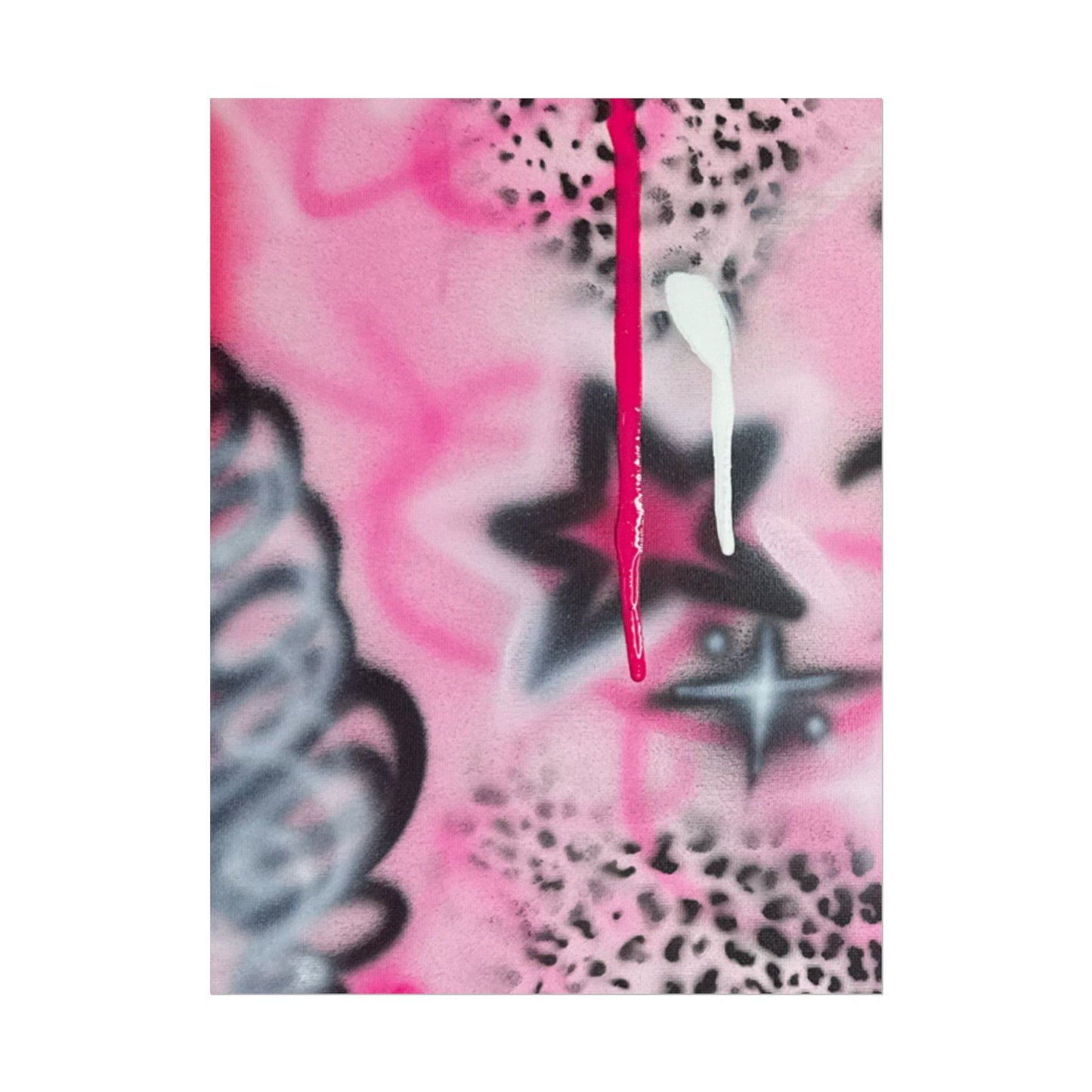 "pink cheetah" airbrush rolled print