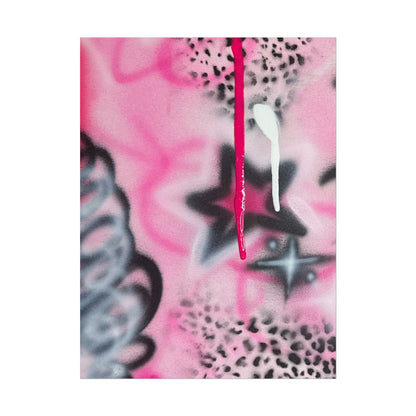 "pink cheetah" airbrush rolled print