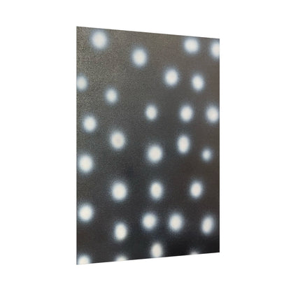 "coconut noir polka dots" airbrush rolled print