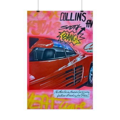 "miami momentos" airbrush rolled print