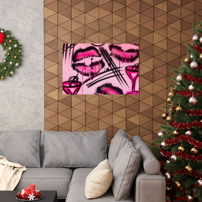 "glossy pout" airbrush horizontal print