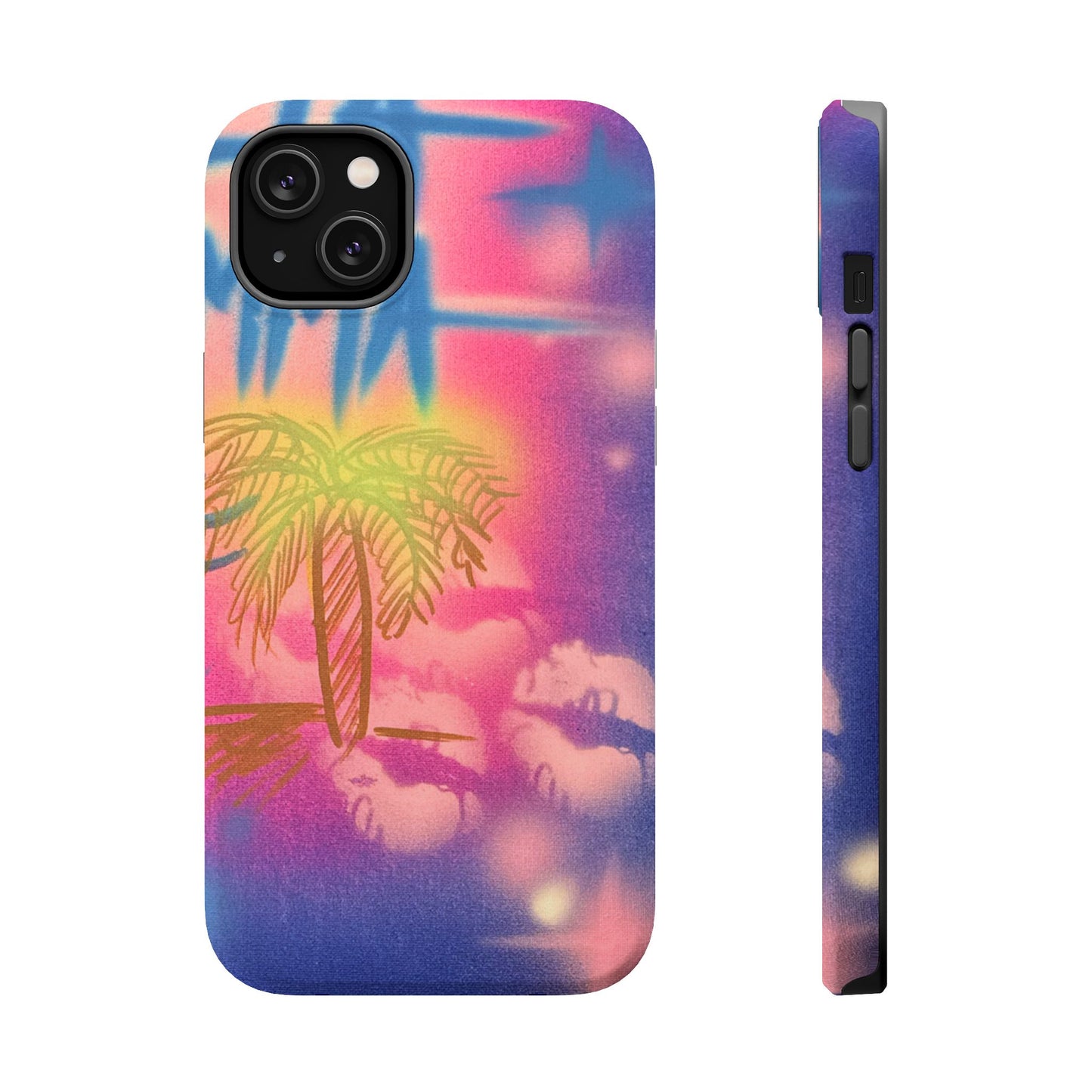 MagSafe "glowy night" airbrush iPhone case