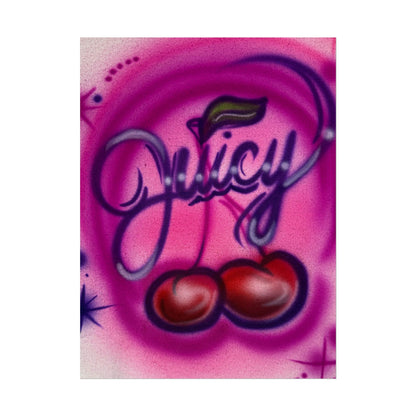 "juicy" airbrush rolled print