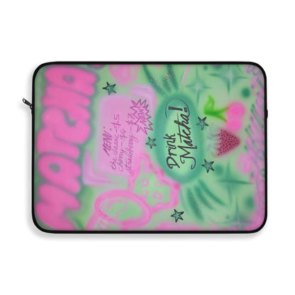 "matcha!" airbrush laptop sleeve