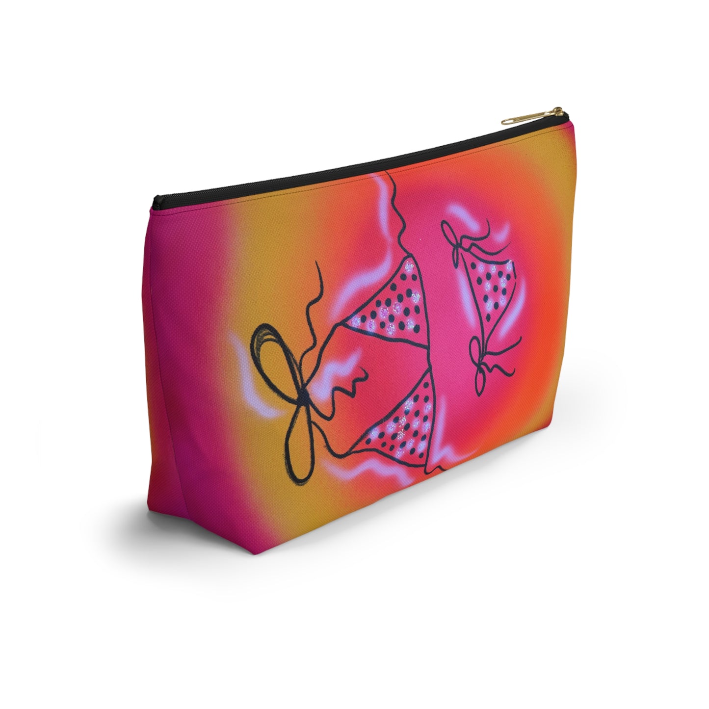 "glitter bikini" airbrush makeup pouch