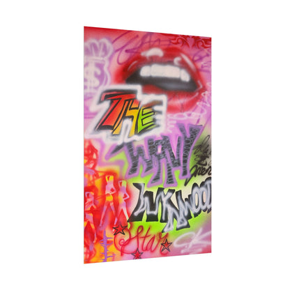 "wynwood gold" airbrush rolled print