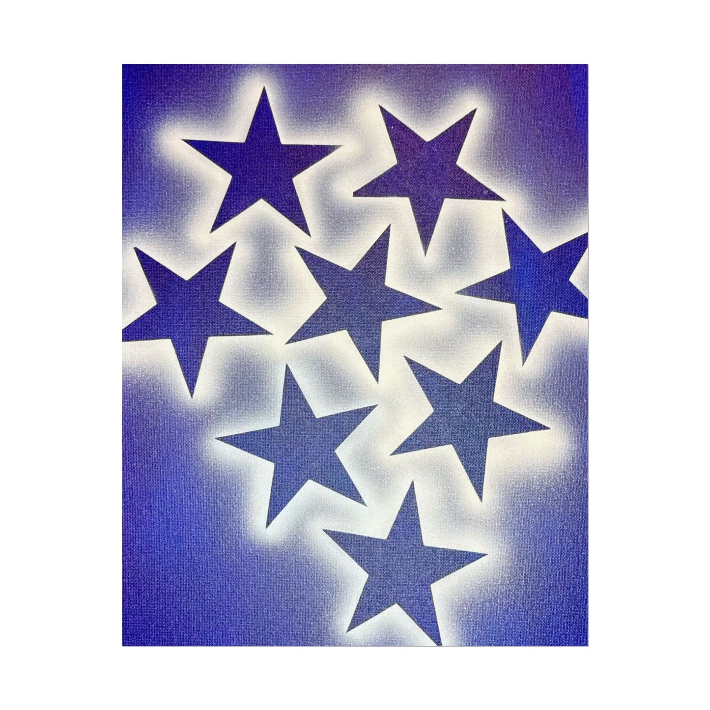 "frosted galaxy" airbrush rolled print