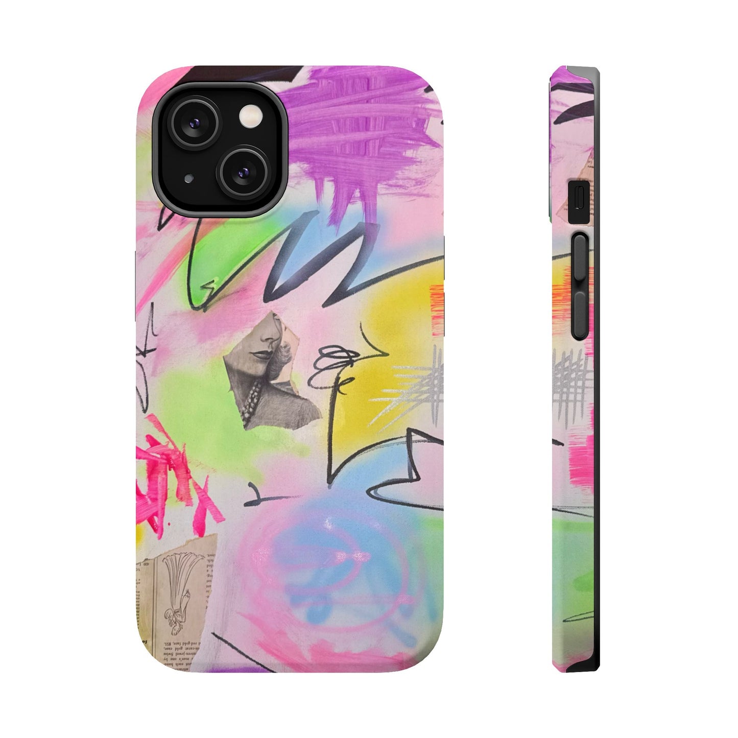 MagSafe "pastel static" airbrush iPhone case