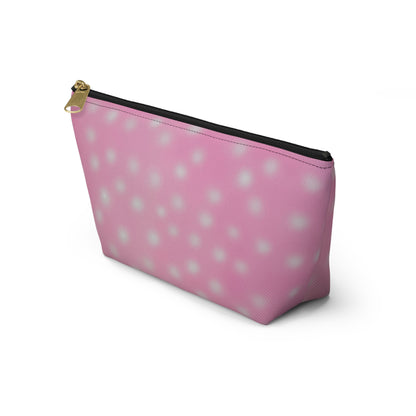 "strawberry swirl polka dot" airbrush makeup pouch