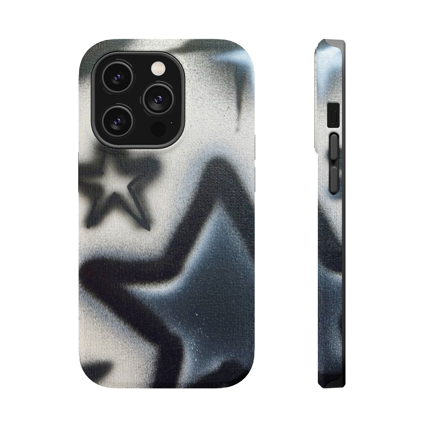 MagSafe "black & white stars" airbrush iPhone case
