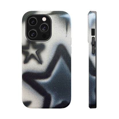 MagSafe "black & white stars" airbrush iPhone case