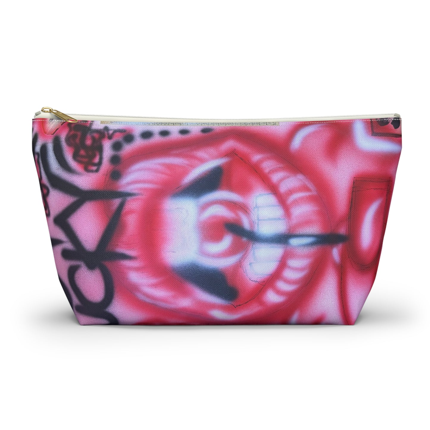 "be happy go lucky" airbrush makeup pouch