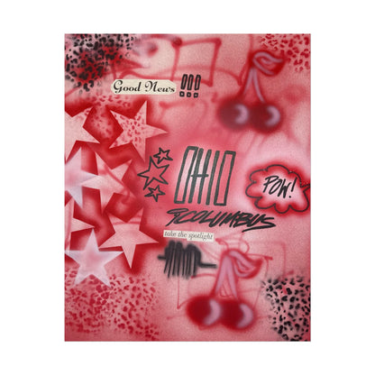 "columbus, ohio" airbrush rolled print