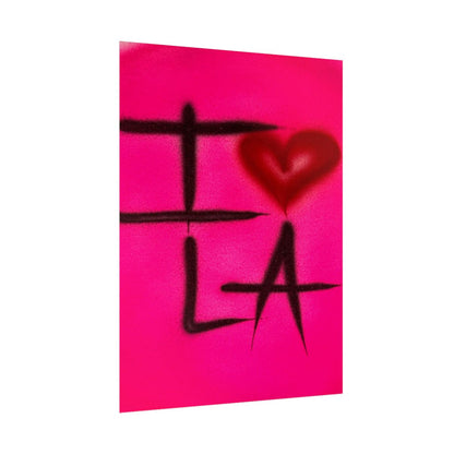 "i <3 LA" airbrush rolled print