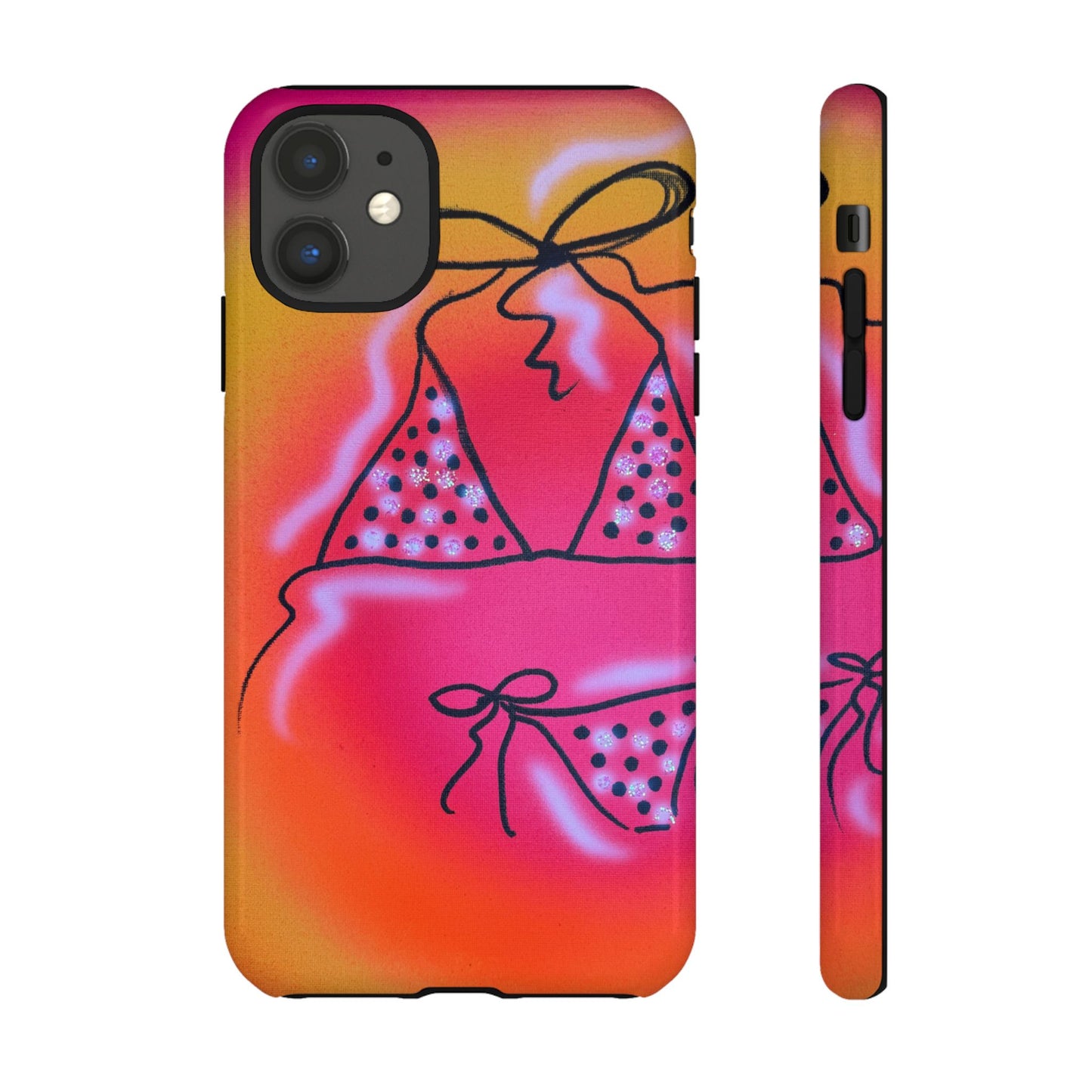 "glitter bikini" airbrush iPhone case