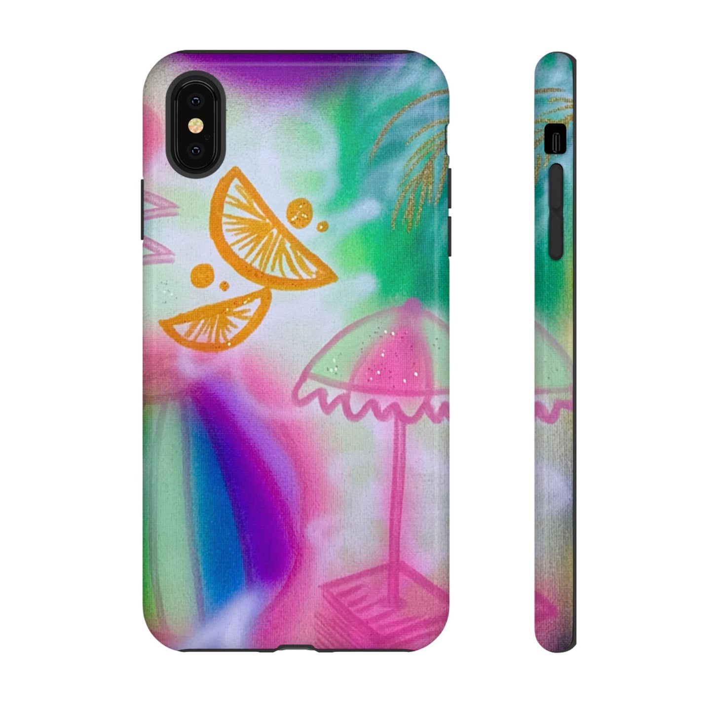 "on the beach" airbrush iPhone case