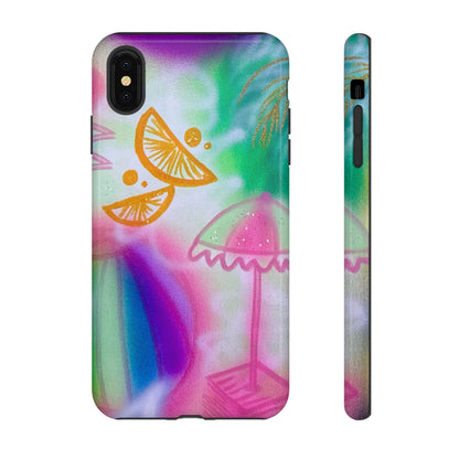 "on the beach" airbrush iPhone case