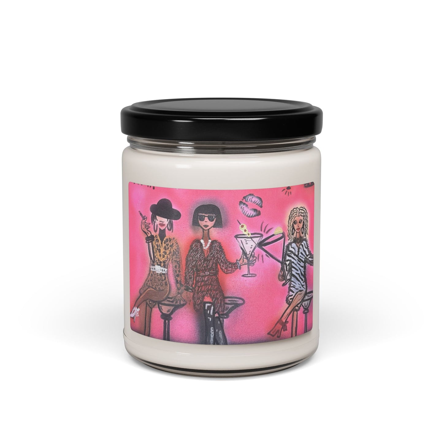 "party diva" airbrush soy candle