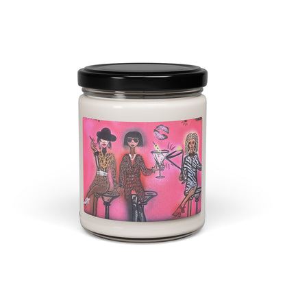 "party diva" airbrush soy candle