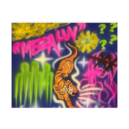 "mega luv" airbrush horizontal print