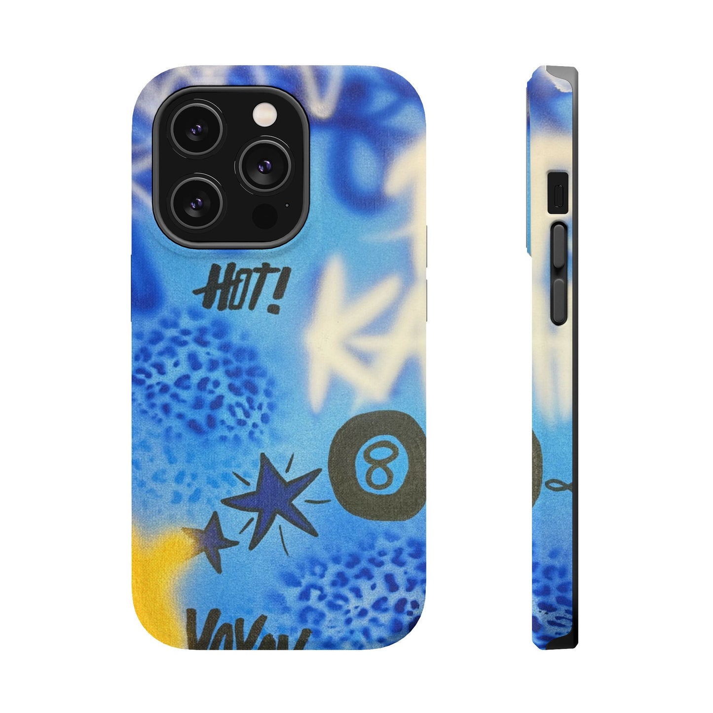 MagSafe "brilliant blues" airbrush iPhone case