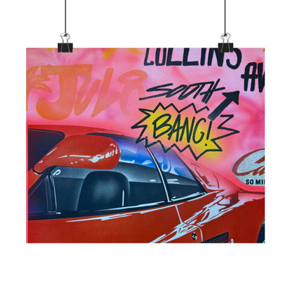 "miami momentos" airbrush horizontal print