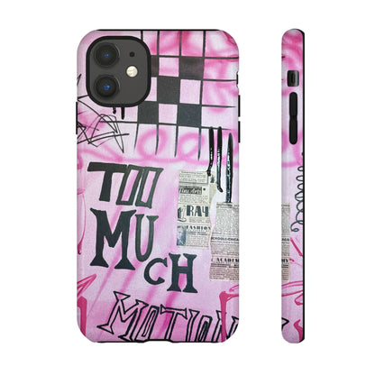 “too much motion" airbrush iPhone case