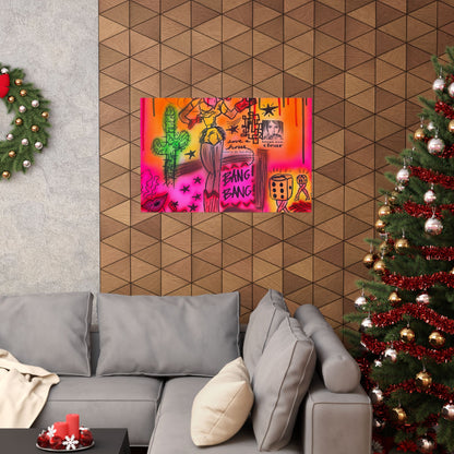 "wild, wild west" airbrush horizontal print