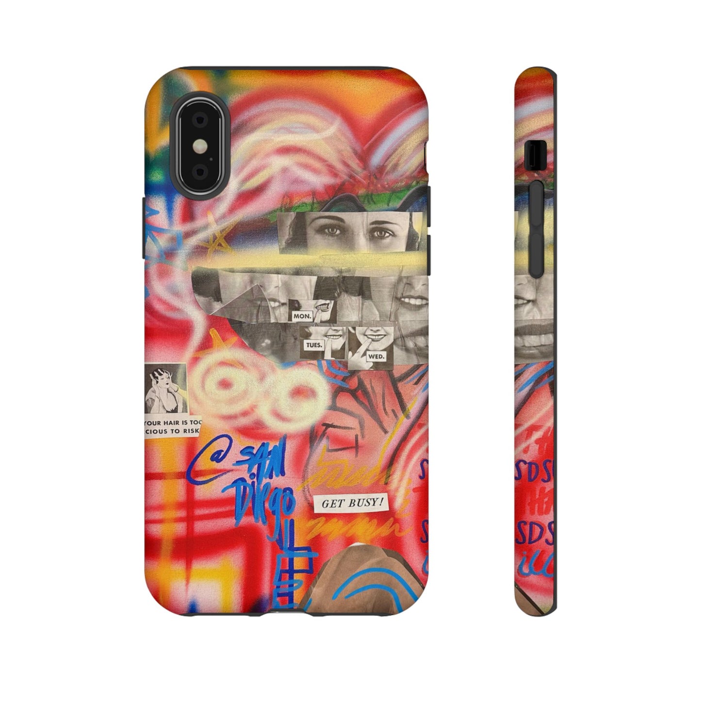 limited edition "get busy" airbrush iPhone case