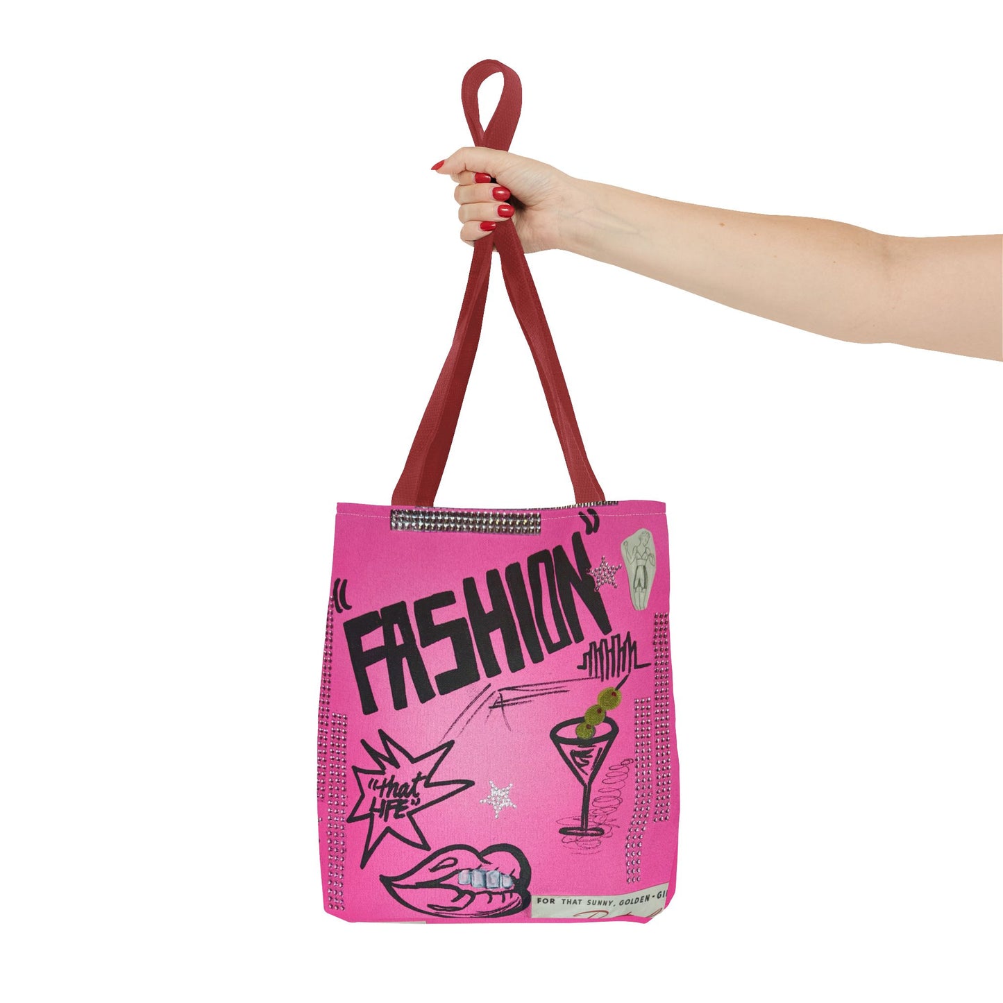 "high fashion" airbrush tote bag