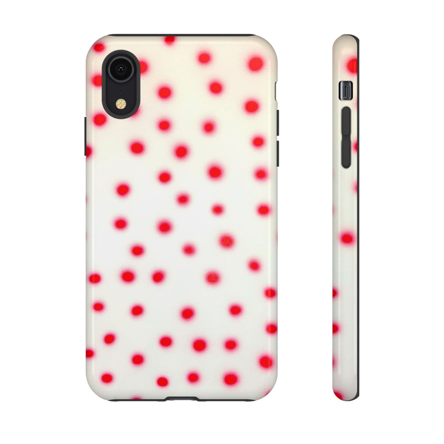 "vanilla cherry polka dot" airbrush iPhone case