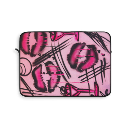 "glossy pout" airbrush laptop sleeve