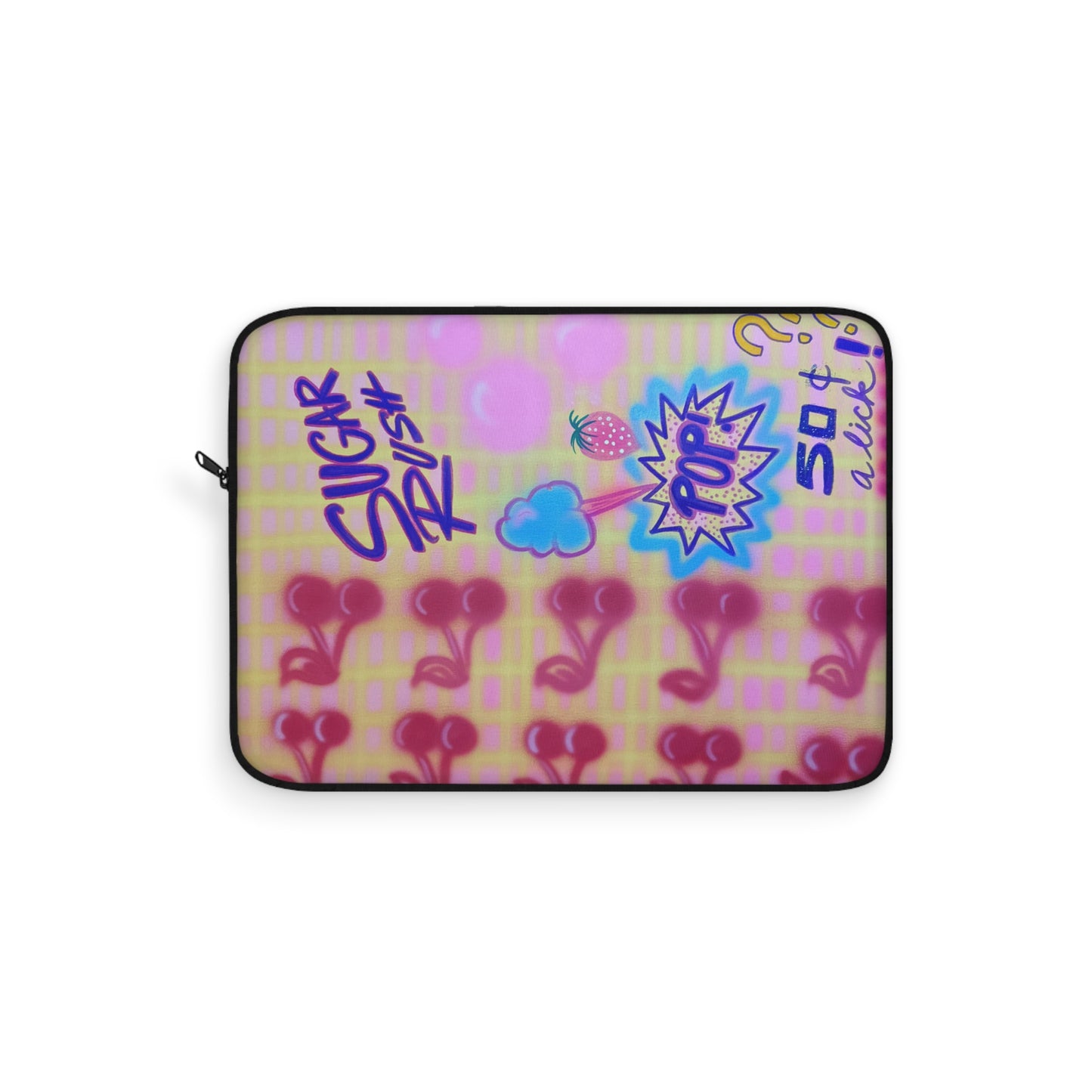 "sugar rush" airbrush laptop sleeve